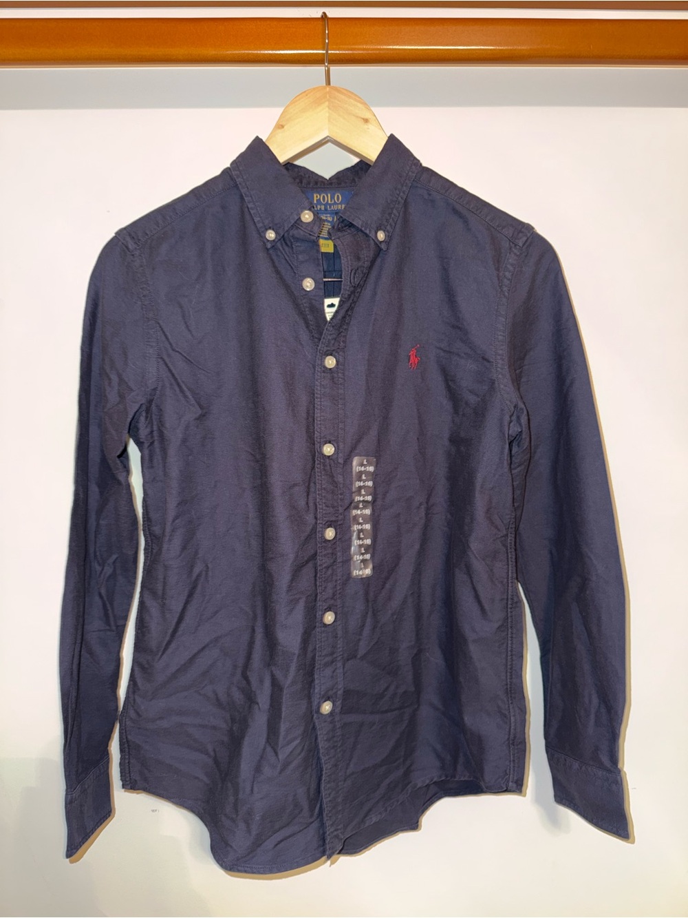 NWT - Polo by Ralph Lauren Boys Navy Button-Down